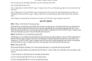 Quyết định 57/2014/QĐ-UBND đơn giá thuê đất thuê mặt nước Tây Ninh