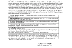 Thông báo 11576/TB-TCHQ 2014 phân loại hàng hóa xuất nhập khẩu Chế phẩm thấm ướt hoạt động bề mặt