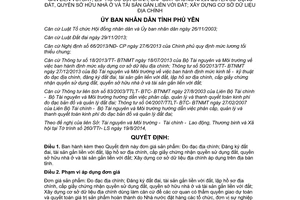 Quyết định 32/2014/QĐ-UBND đơn giá đo đạc địa chính đăng ký đất đai tài sản gắn liền đất Phú Yên