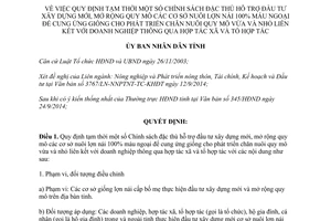 Quyết định 2811/QĐ-UBND hỗ trợ tạm thời xây mở rộng cơ sở chăn nuôi lợn nái 100% máu ngoại Hà Tĩnh