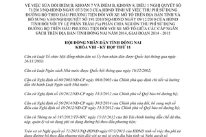 Nghị quyết 125/2014/NQ-HĐND sửa đổi 71/2013/NQ-HĐND thu phí đường bộ bổ sung 191/2010/NQ-HĐND Đồng Nai