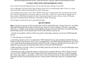 Quyết định 32/2014/QĐ-UBND sửa đổi 28/2011/QĐ-UBND quản lý tổ chức bộ máy nhà nước Đà Nẵng