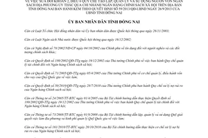 Quyết định 43/2014/QĐ-UBND sửa đổi Quy chế tạo lập sử dụng nguồn vốn ngân sách địa phương Đồng Nai 59/2013/QĐ-UBND