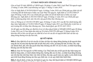 Quyết định 1030/QĐ-UBND 2014 hệ số nở rời đá vôi làm vật liệu xây dựng thông thường Hà Nam