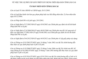 Quyết định 41/2014/QĐ-UBND thu lệ phí cấp giấy phép xây dựng Lào Cai