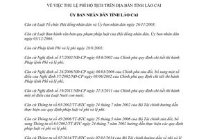 Quyết định 48/2014/QĐ-UBND thu Lệ phí hộ tịch Lào Cai