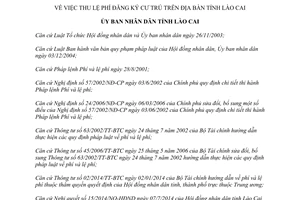 Quyết định 47/2014/QĐ-UBND thu Lệ phí đăng ký cư trú Lào Cai