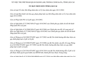 Quyết định 56/2014/QĐ-UBND thu Phí tham quan danh lam thắng cảnh Sa Pa Lào Cai