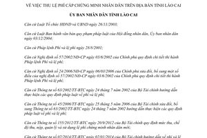 Quyết định 43/2014/QĐ-UBND thu lệ phí cấp Chứng minh nhân dân Lào Cai