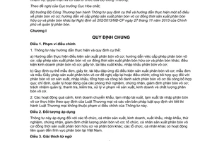 Thông tư 29/2014/TT-BCT hướng dẫn cấp phép sản xuất phân bón vô cơ hữu cơ phân bón