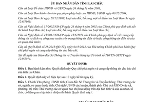 Quyết định 30/2014/QĐ-UBND Quy chế phát ngôn cung cấp thông tin cho báo chí Lai Châu