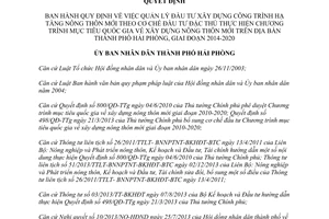 Quyết định 1903/2014/QĐ-UBND xây dựng công trình hạ tầng nông thôn mới Hải Phòng 2014 2020