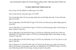 Quyết định 33/2014/QĐ-UBND Quy định về tuyển dụng công chức trên địa bàn tỉnh Lào Cai