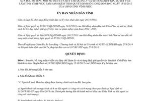 Quyết định 39/2014/QĐ-UBND sửa đổi Quy chế Quản lý sử dụng Quỹ giải quyết việc làm tỉnh Vĩnh Phúc