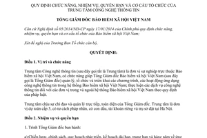 Quyết định 903/QĐ-BHXH năm 2014 Trung tâm Công nghệ thông tin Bảo hiểm xã hội