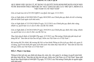 Thông tư liên tịch 129/2014/TTLT-BTC-BNV quản lý quyết toán kinh phí ngân sách nhà nước thực hiện Đề án