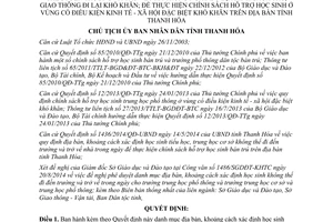 Quyết định 2870/QĐ-UBND năm 2014 địa bàn học sinh không thể đi đến trường trở về nhà trong ngày Thanh Hóa