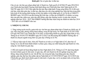 Công văn 4904/BGDĐT-TTr 2014 hướng dẫn thực hiện công tác thanh tra năm học 2014-2015