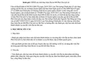 Công văn 3753/BNV-CTTN hoàn thành nhiệm vụ đội viên dự án 600 phó chủ tịch xã 2014