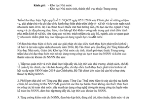 Công văn 12924/BTC-KBNN 2014 tập trung thu kiểm soát chi ngân sách