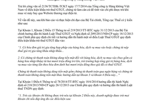 Công văn 3997/TCT-DNL năm 2014 khấu trừ thuế Giá trị gia tăng chứng từ khi mua vé máy bay qua Website