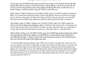 Công văn 3996/TCT-DNL năm 2014 hướng dẫn ưu đãi thuế thu nhập doanh nghiệp