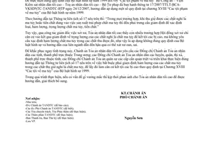 Công văn 234/TANDTC-HS 2014 việc xác định hàm lượng chất ma túy