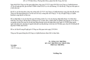 Công văn 11422/TCHQ-TXNK năm 2014 thuế tiêu thụ đặc biệt giá trị gia tăng xe ô tô cứu thương