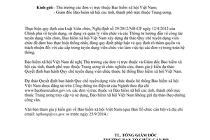Công văn 3439/BHXH-TCCB năm 2014 góp ý Quy chế tuyển dụng viên chức Bảo hiểm xã hội Việt Nam