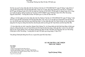 Công văn 7316/VPCP-V.I 2014 giải thể Trạm Kiểm soát liên hợp Mộc Bài Tây Ninh