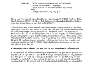 Công văn 13244/BTC-PC năm 2014 triển khai Luật thực hành tiết kiệm chống lãng phí văn bản hướng dẫn