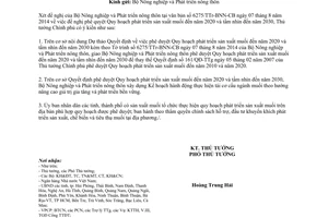 Công văn 1815/TTg-KTN 2014 Quy hoạch sản xuất muối đến 2020 tầm nhìn 2030