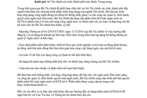 Công văn 13483/BTC-THTK 2014 cung cấp miễn phí bản quyền phần mềm Kế toán ngân sách xã KTXA6.0