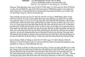 Công văn 4151/TCT-CS năm 2014 xuất hóa đơn trường hợp trả lại thuốc bệnh viện