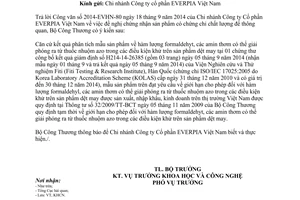 Công văn 9506/BCT-KHCN năm 2014 chứng nhận sản phẩm chứng chỉ chất lượng thông quan