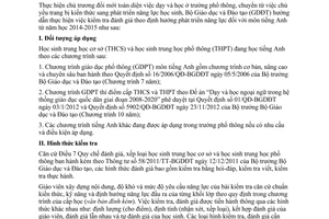 Công văn 5333/BGDĐT-GDTrH phát triển năng lực môn tiếng Anh 2014 2015