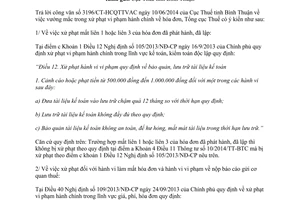 Công văn 4213/TCT-CS năm 2014 xử phạt vi phạm hành chính về hóa đơn