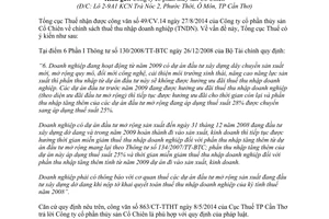 Công văn 4225/TCT-CS năm 2014 chính sách thuế thu nhập doanh nghiệp