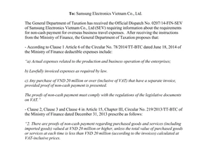Official Dispatch No. 3819/TCT-CS dated 2014 on the tax policy on enterprises’ turnover