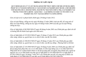 Thông tư liên tịch 148/2014/TTLT-BTC-BLĐTBXH quản lý sử dụng kinh phí xử lý hành chính đưa vào cơ sở cai nghiện bắt buộc