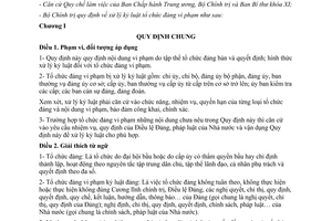 Quyết định 263/QĐ-TW 2014 xử lý kỷ luật tổ chức đảng vi phạm