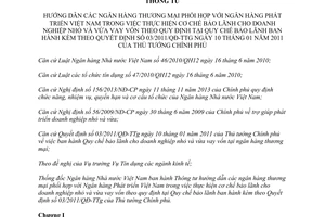 Thông tư 29/2014/TT-NHNN hướng dẫn ngân hàng phối hợp bảo lãnh doanh nghiệp nhỏ vừa vay vốn 03/2011/QĐ-TTg