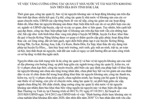 Chỉ thị 07/2014/CT-UBND tăng cường quản lý nhà nước tài nguyên khoáng sản Đắk Lắk