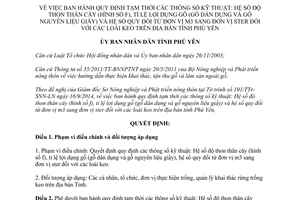 Quyết định 36/2014/QĐ-UBND thông số kỹ thuật độ thon tỉ lệ gỗ hệ số quy đổi các loài keo Phú Yên