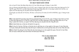 Quyết định 2300/QĐ-UBND 2014 thực hiện 33-NQ/TW xây dựng phát triển văn hóa con người Việt Nam Tây Ninh