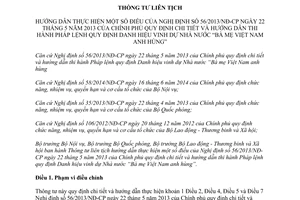 Thông tư liên tịch 03/2014/TTLT-BNV-BQP-BLĐTBXH hướng dẫn 56/2013/NĐ-CP Danh hiệu Bà mẹ Việt Nam