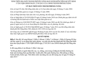 Quyết định 35/2014/QĐ-UBND sửa đổi 17/2013/QĐ-UBND thu quản lý sử dụng Quỹ quốc phòng an ninh Đà Nẵng
