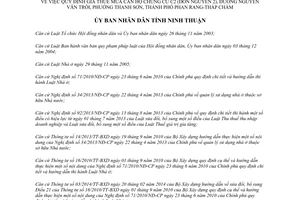 Quyết định 77/2014/QĐ-UBND giá cho thuê mua căn hộ chung cư C2 đường Nguyễn Văn Trỗi Ninh Thuận