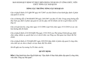 Quyết định 2981/QĐ-TCHQ năm 2014 phân cấp quản lý công viên chức