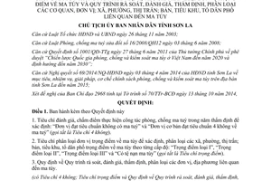 Quyết định 2733/QĐ-UBND 2014 đánh giá phòng chống ma tuý đơn vị trọng điểm ma túy Sơn La